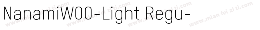 NanamiW00-Light Regu字体转换